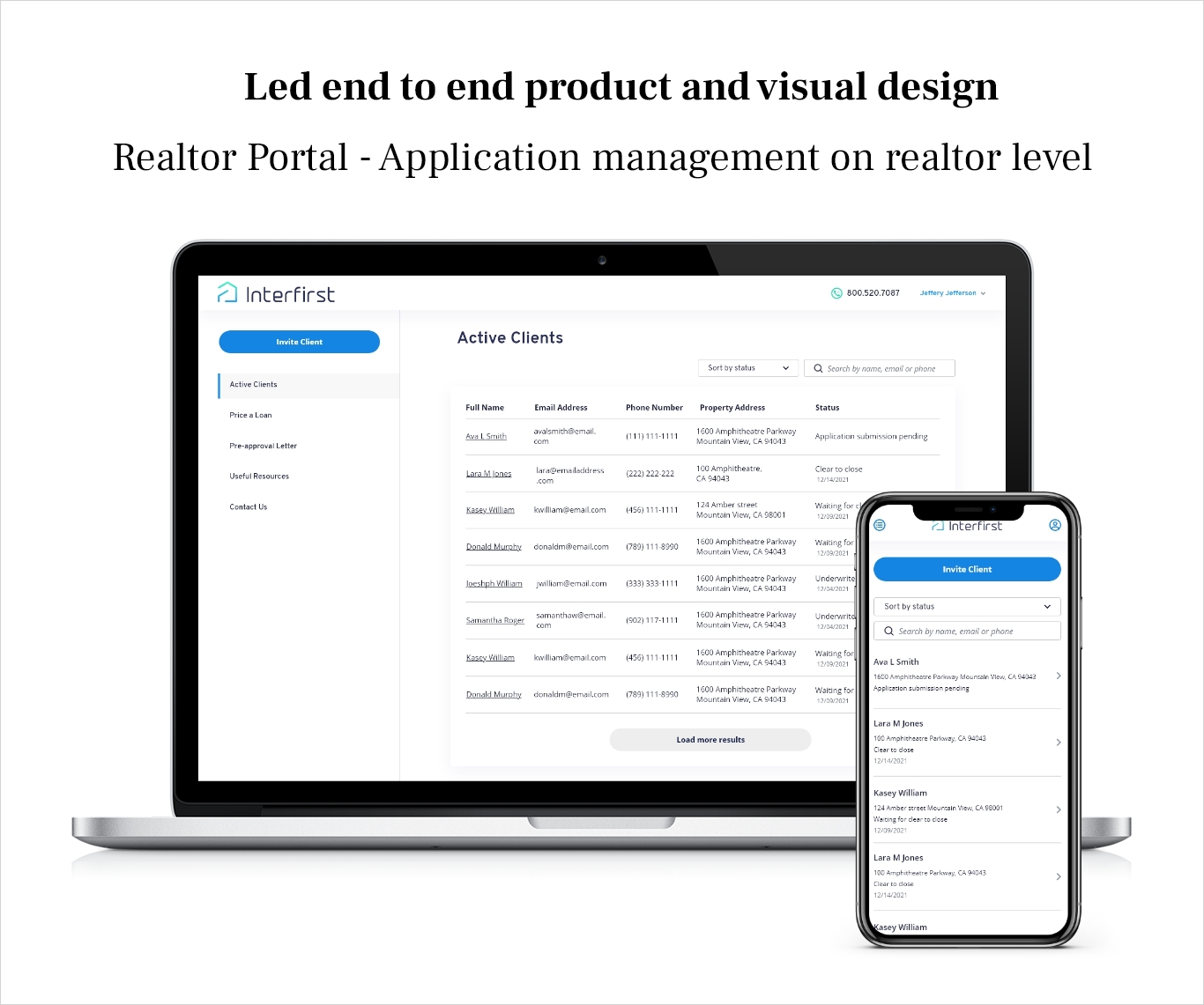 end to end product and visual design