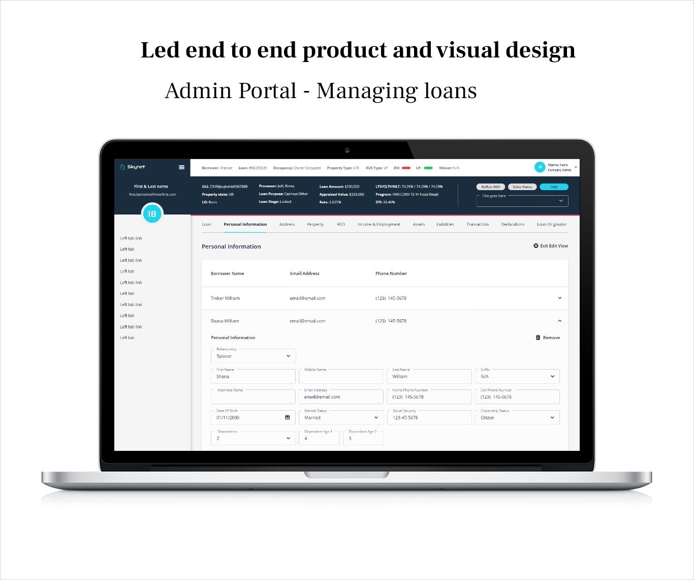 end to end product and visual design
