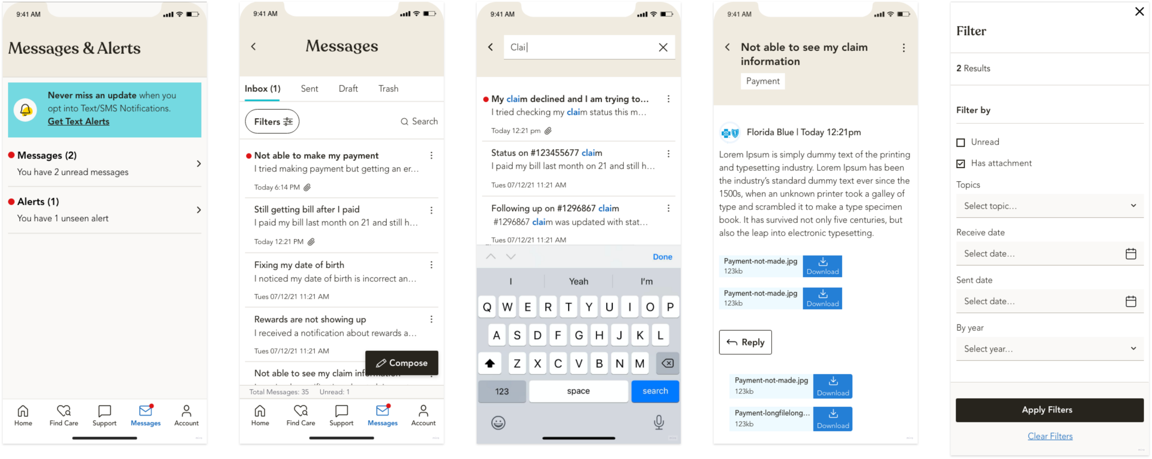 Improved Message Center New